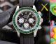 Copy Rolex Daytona Black Dial Green Diamond Bezel Watch 43MM (3)_th.jpg